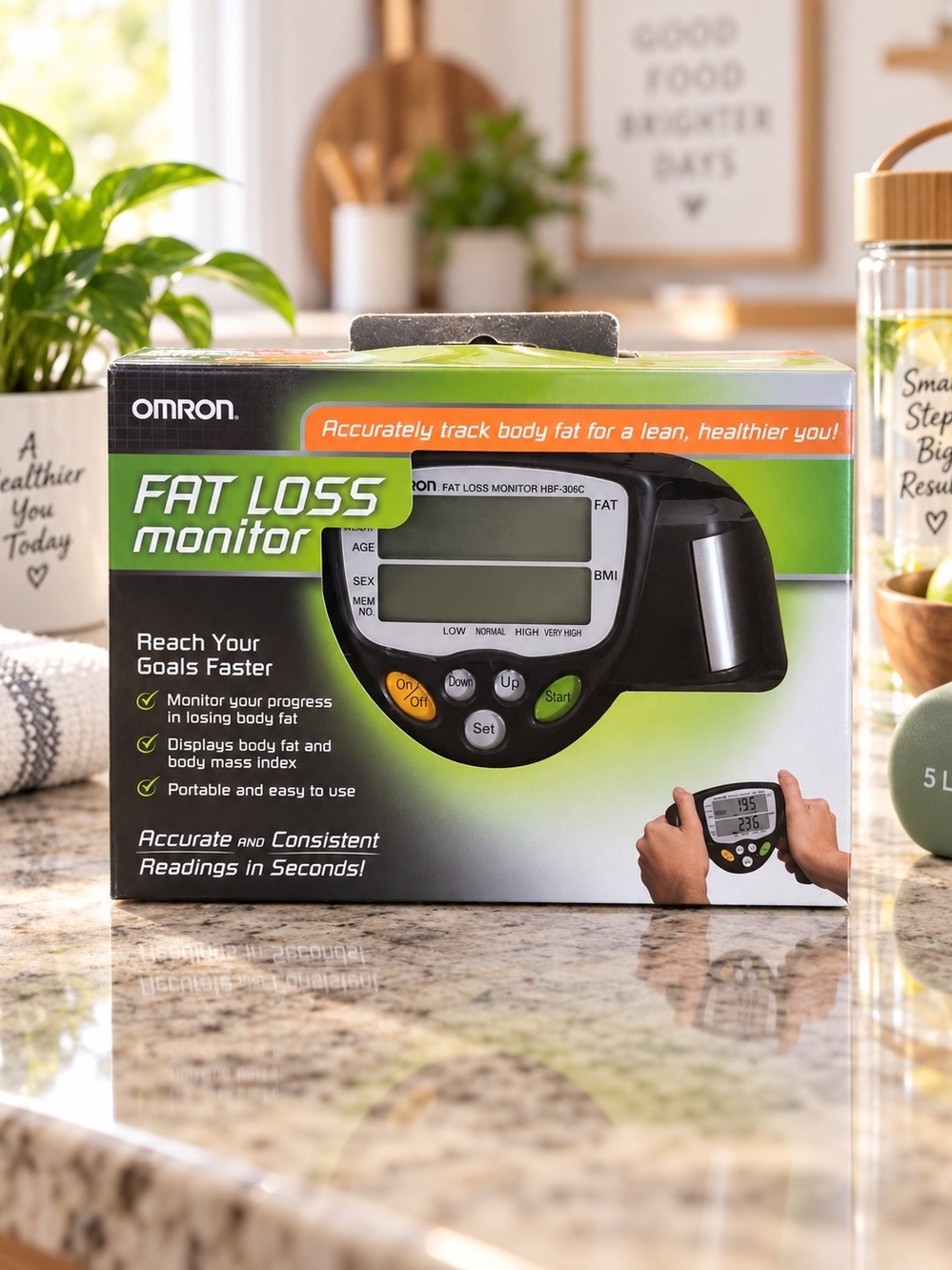 OMRON Green and Black Fat Loss Monitor HBF-306C